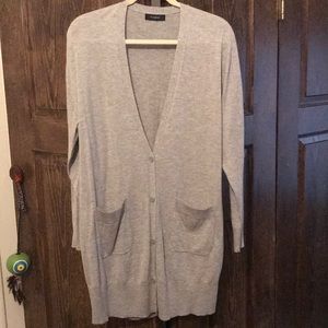 Autograph Grey Wool/Silk/Cashmere Cardigan